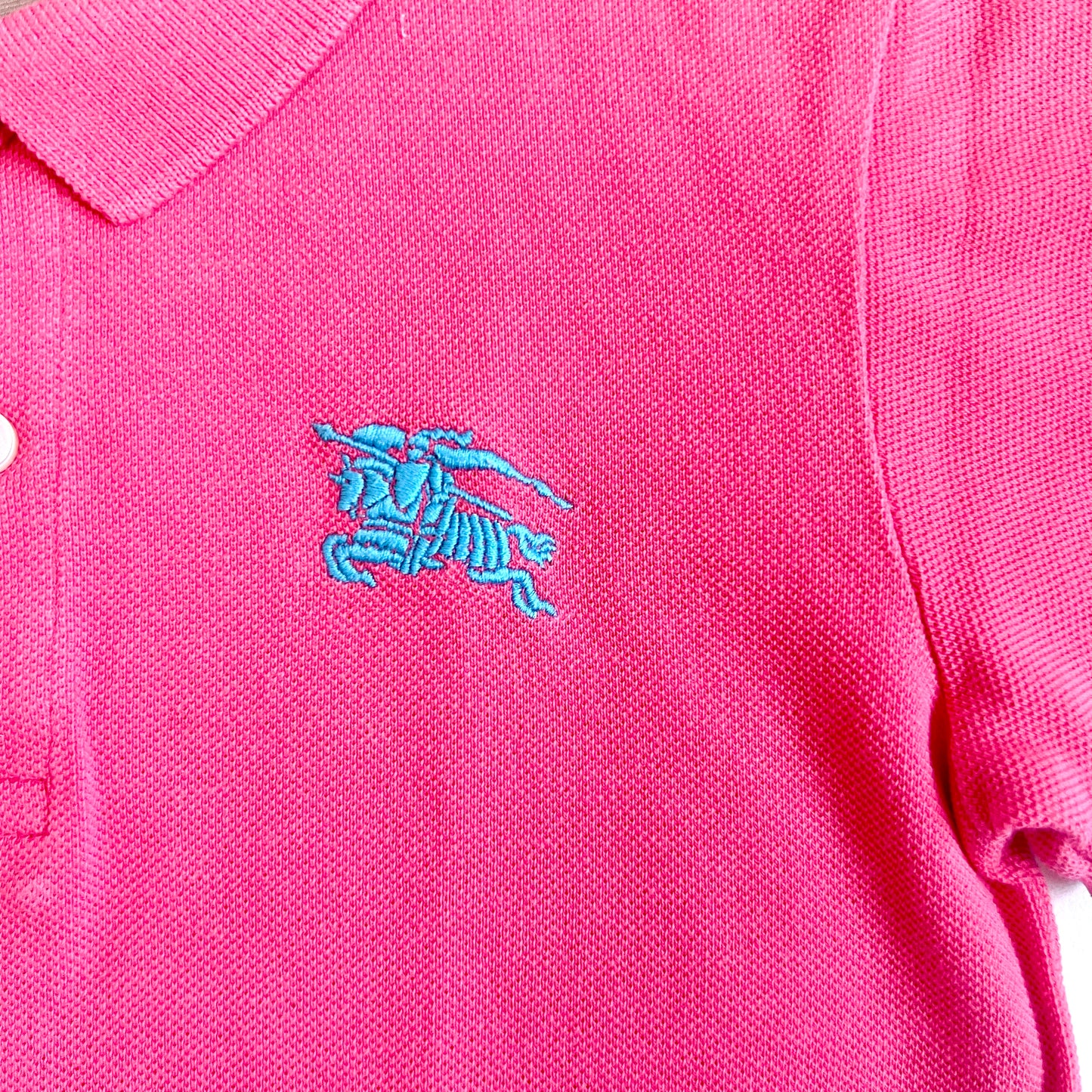 (Pre-loved) Burberry Pink Polo Shirt 女童粉紅色POLO衫 6Y