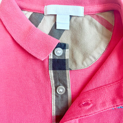 (Pre-loved) Burberry Pink Polo Shirt 女童粉紅色POLO衫 6Y