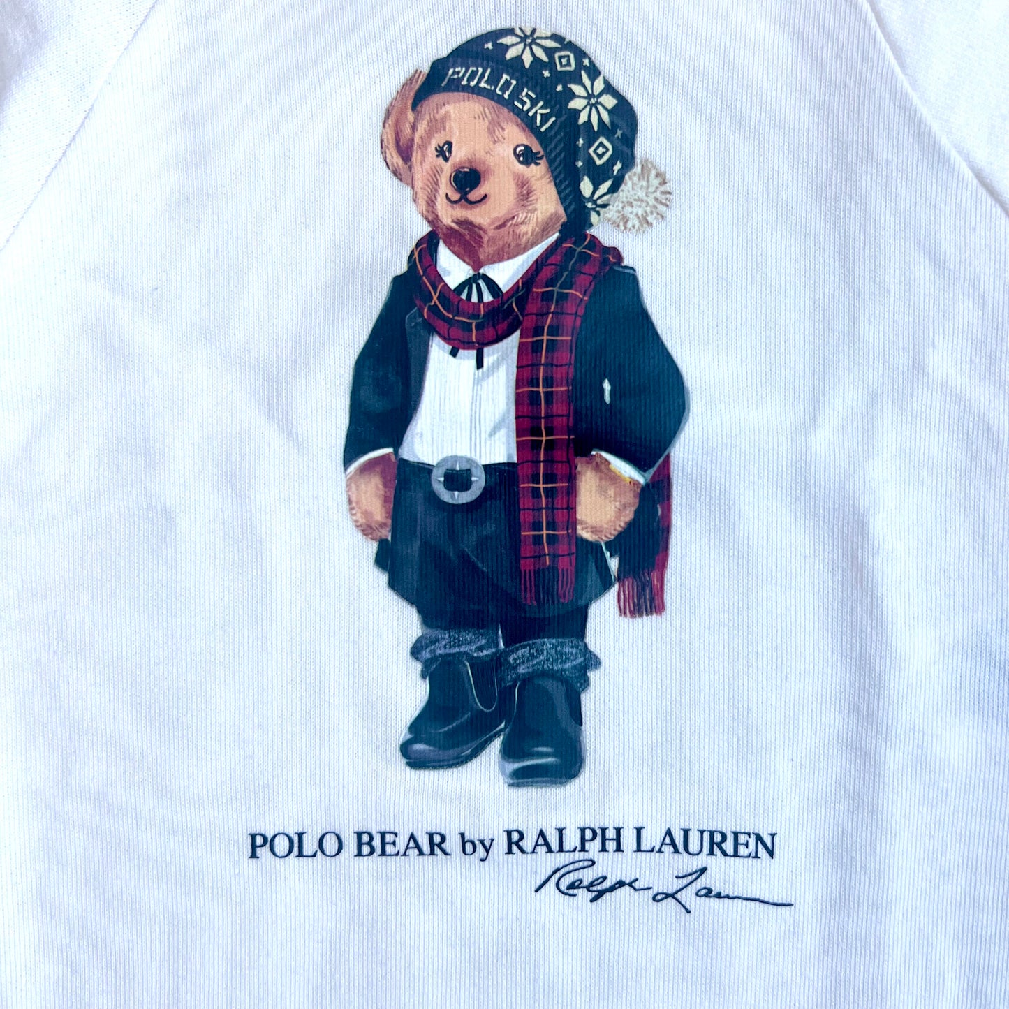 (Pre-loved) Polo Ralph Lauren Bear Sweater Dress 女童白色長袖小熊裙 5Y