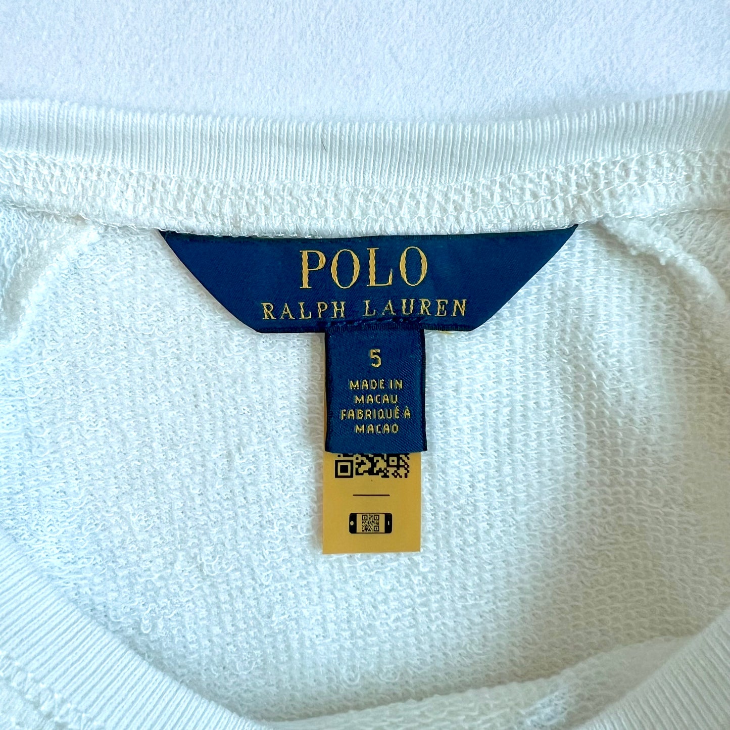 (Pre-loved) Polo Ralph Lauren Bear Sweater Dress 女童白色長袖小熊裙 5Y