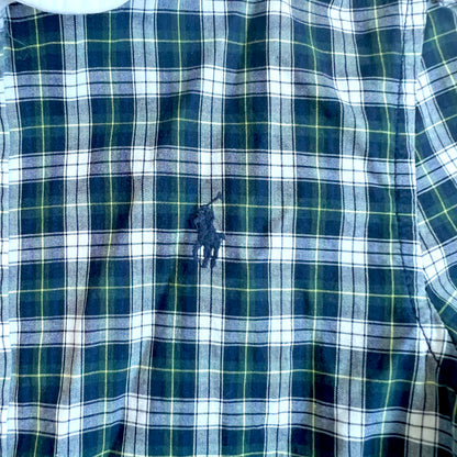 (Pre-loved) POLO Ralph Lauren Checkered Shirt Dress 藍色長袖格仔連身裙 5Y