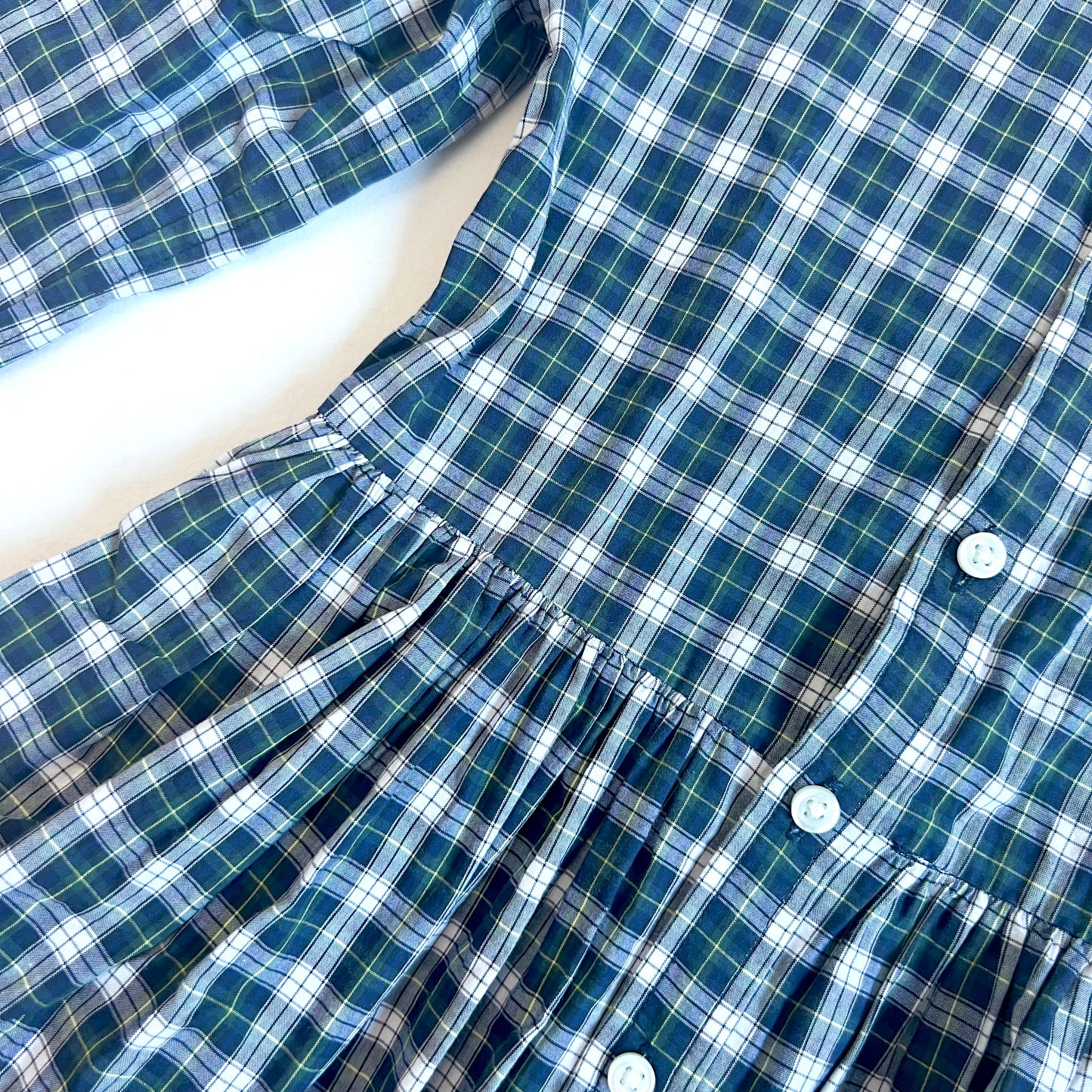 (Pre-loved) POLO Ralph Lauren Checkered Shirt Dress 藍色長袖格仔連身裙 5Y