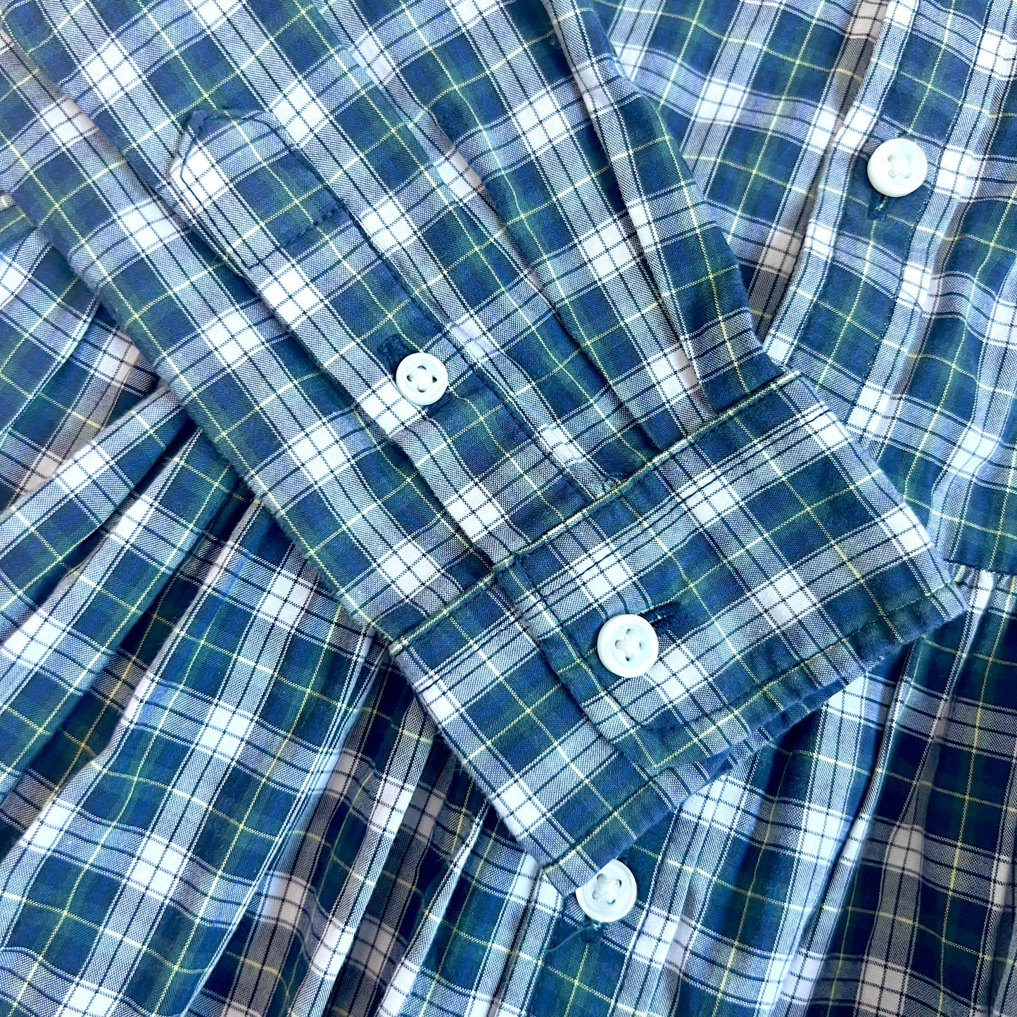 (Pre-loved) POLO Ralph Lauren Checkered Shirt Dress 藍色長袖格仔連身裙 5Y