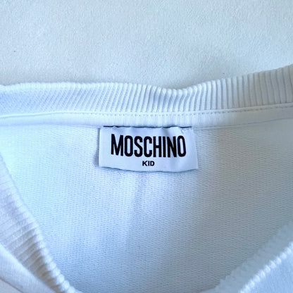 (Pre-loved) Moschino White T-Shirt Dress 小熊白色無袖連身裙 6Y