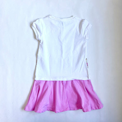 (Pre-loved) Moschino White T-Shirt Dress 小熊白色無袖連身裙 6Y