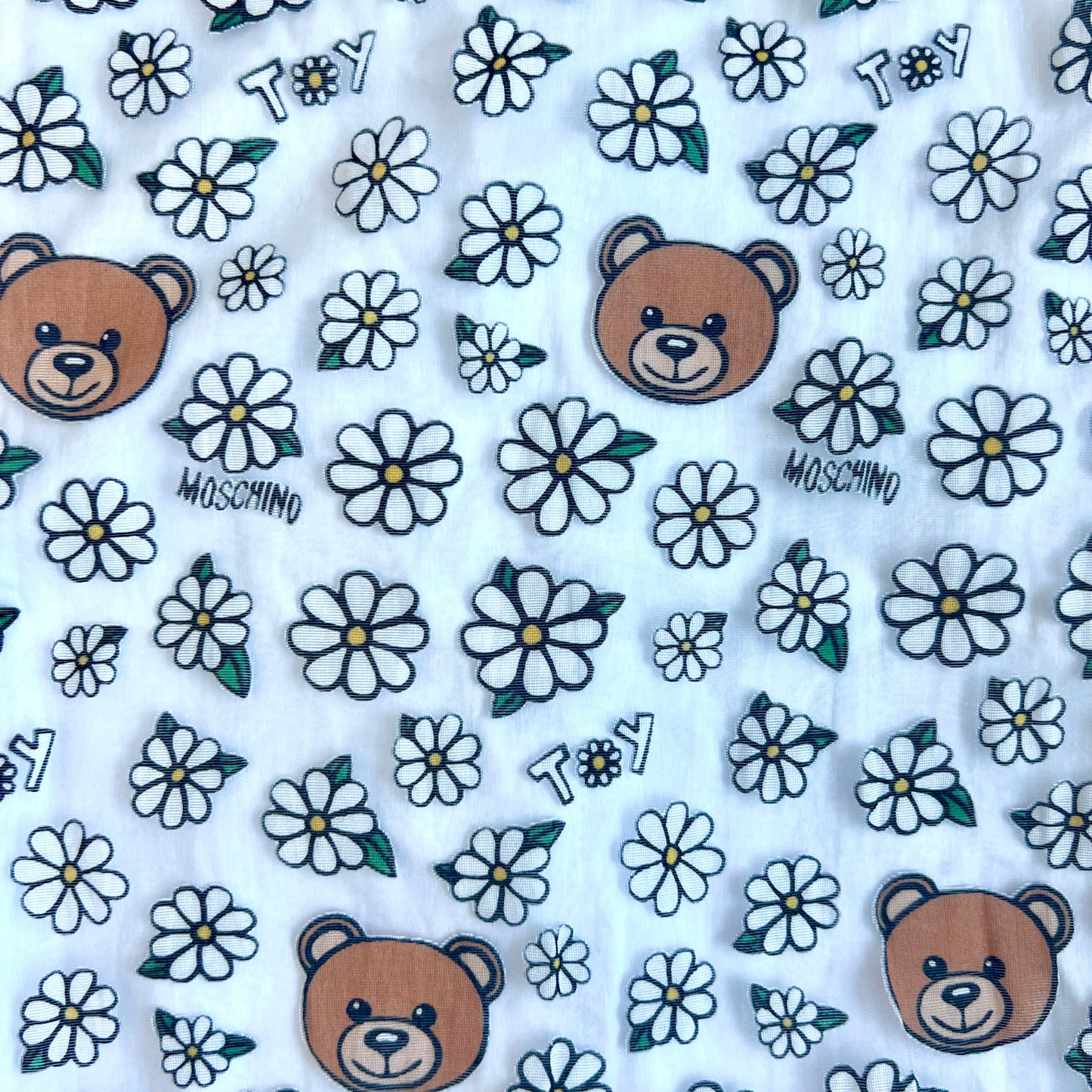 (Pre-loved) Moschino Daisy Bear Print Top 女童白色熊仔無袖連身裙 8Y