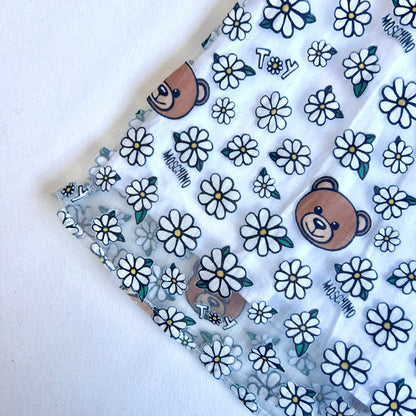(Pre-loved) Moschino Daisy Bear Print Top 女童白色熊仔無袖連身裙 8Y