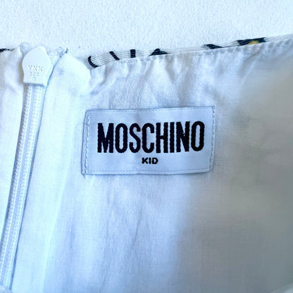 (Pre-loved) Moschino Daisy Bear Print Top 女童白色熊仔無袖連身裙 8Y