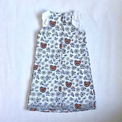 (Pre-loved) Moschino Daisy Bear Print Top 女童白色熊仔無袖連身裙 8Y
