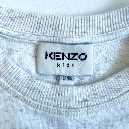 (Pre-loved) KENZO Grey Tiger Sweater 灰色長袖衛衣 6Y