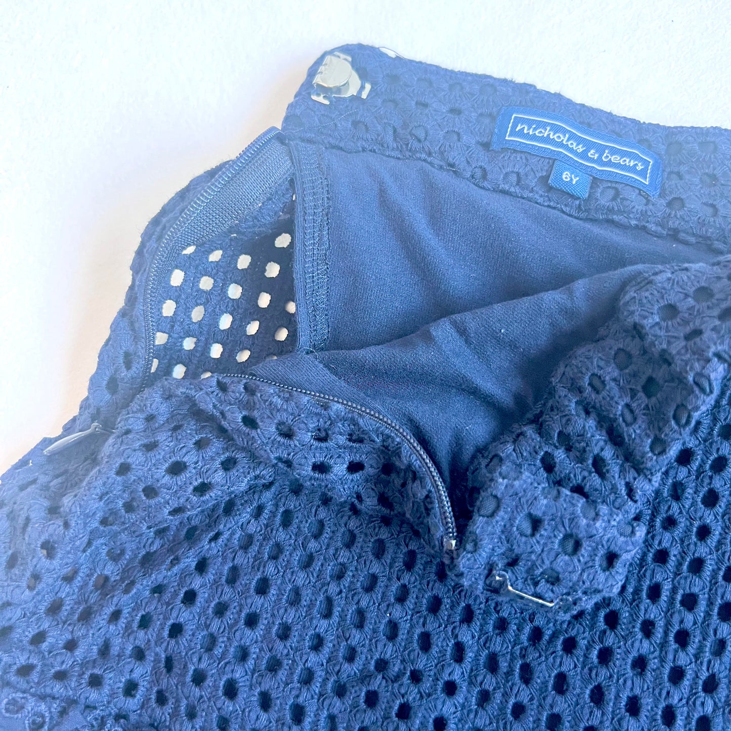 (Pre-loved) Nicholas & Bears Navy Lace Bloomers 女童深藍色蕾絲邊短褲 6Y
