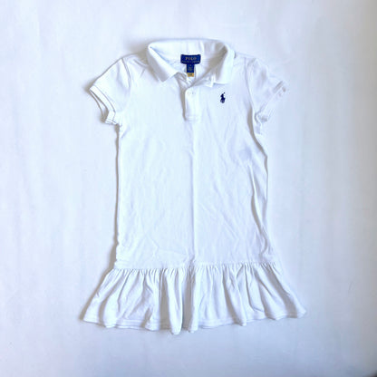 (Pre-loved) Polo Ralph Lauren White Polo Dress 女童白色短袖連身裙 5Y