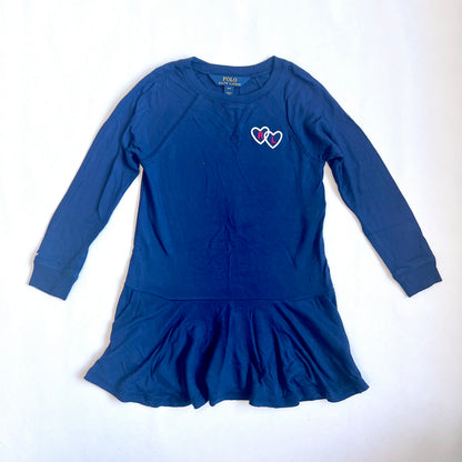 (Pre-loved) Polo Ralph Lauren Navy T shirt Dress 女童藍色長袖連身裙 4T