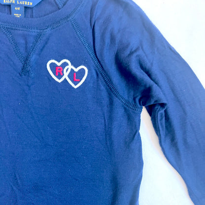 (Pre-loved) Polo Ralph Lauren Navy T shirt Dress 女童藍色長袖連身裙 4T