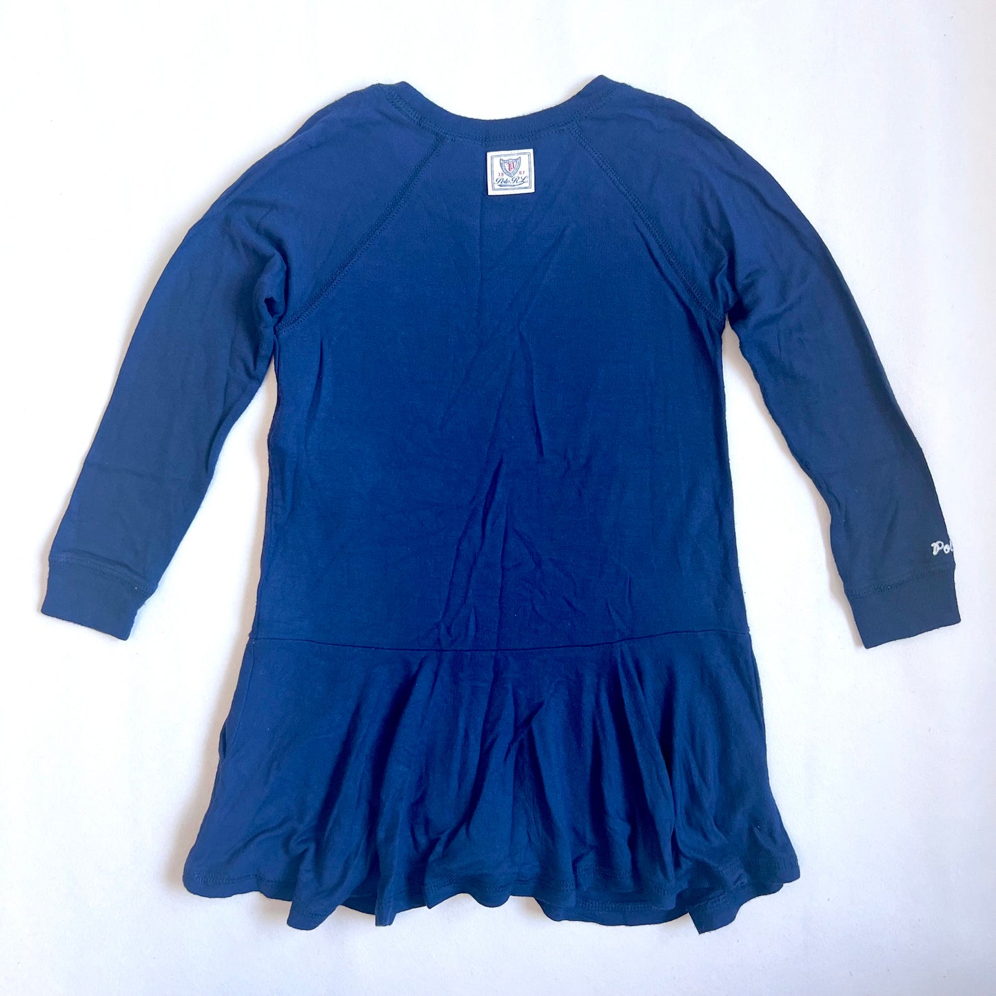 (Pre-loved) Polo Ralph Lauren Navy T shirt Dress 女童藍色長袖連身裙 4T