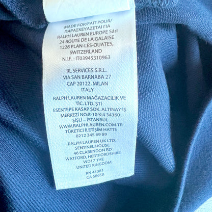 (Pre-loved) Polo Ralph Lauren Navy Girl Striped-Bow Ponte Dress 女童長袖蝴蝶結連身裙 5Y