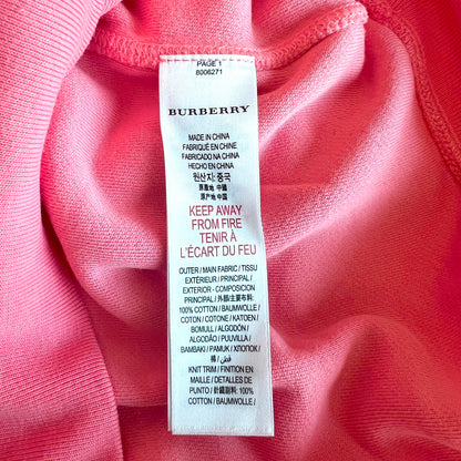 (Pre-loved) Burberry Pink Sweater 粉紅色衛衣 8Y