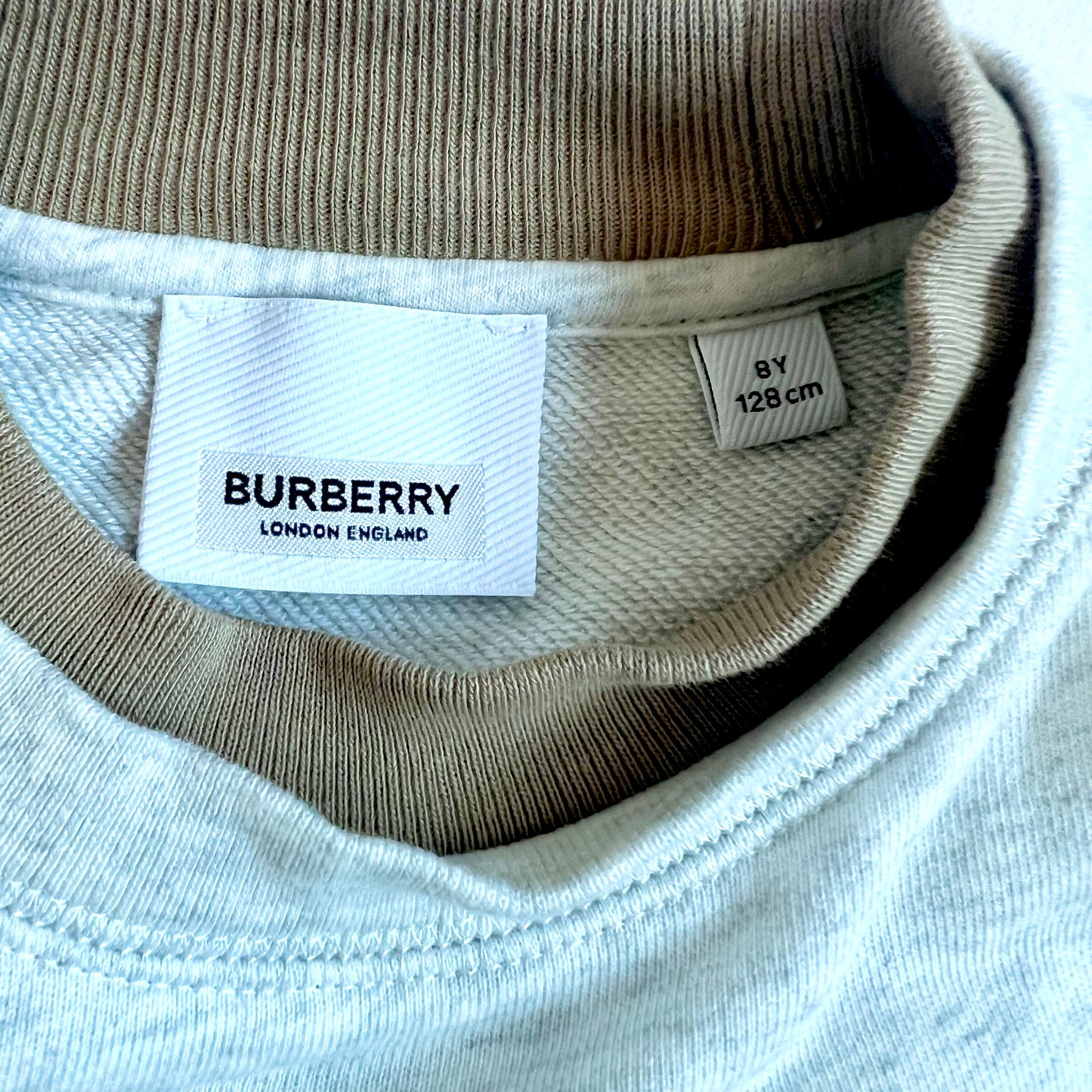 (Pre-loved) Burberry LONDON Sweater 灰色衛衣 8Y