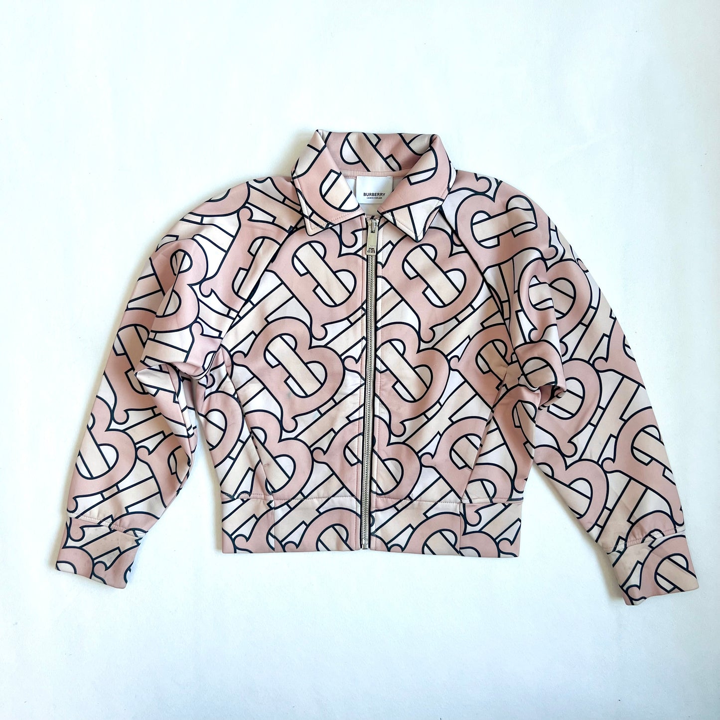 (Pre-loved) Burberry TB Logo Jacket 粉紅色印花外套 8Y