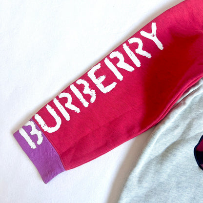 (Pre-loved) Burberry Grey Pink Sweater 灰色衛衣 8Y