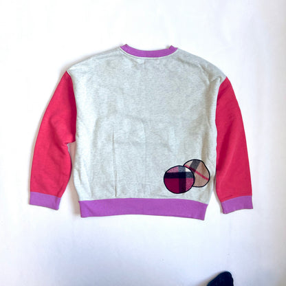 (Pre-loved) Burberry Grey Pink Sweater 灰色衛衣 8Y