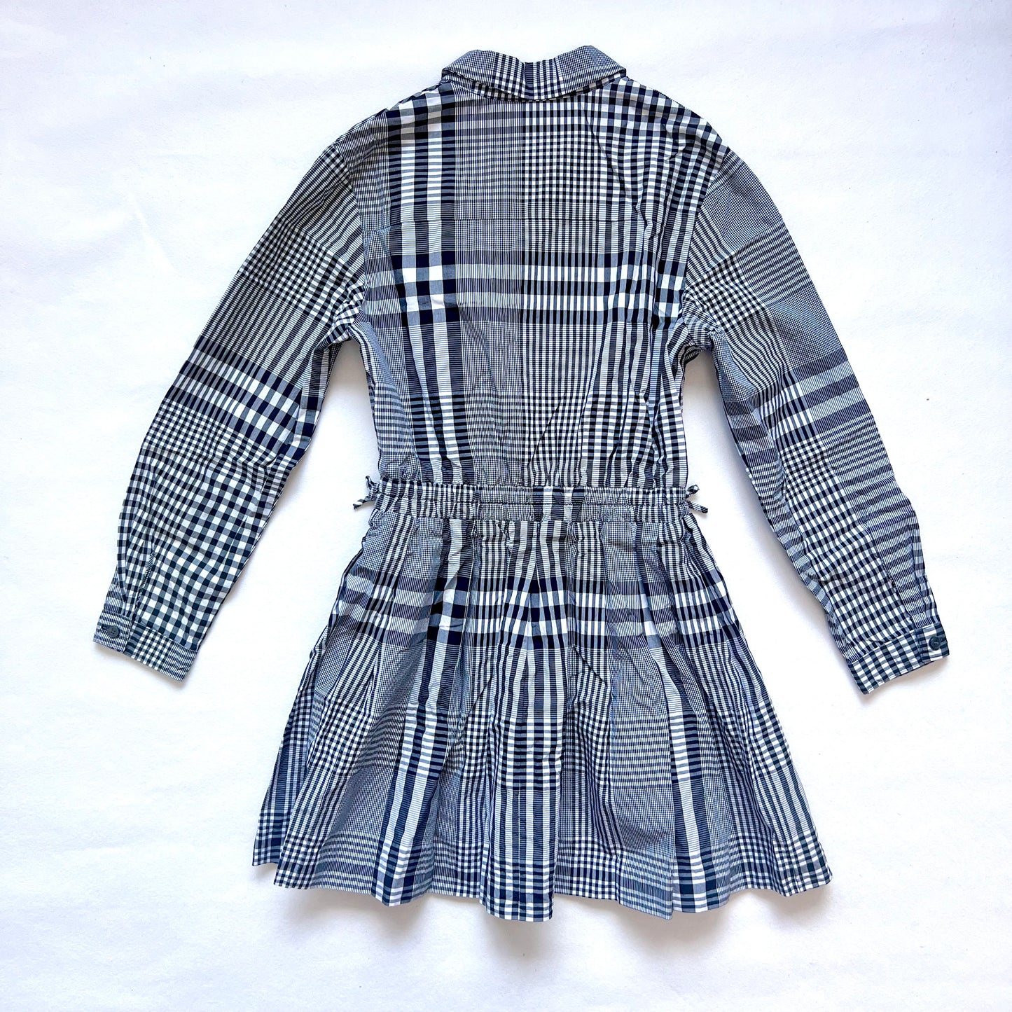 (Pre-loved) Burberry Grey Checkered Shirt Dress 灰色格仔長袖恤衫裙 8Y