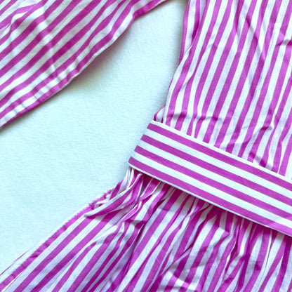 (Pre-loved) POLO Ralph Lauren Pink Striped Dress 粉紅色間條長袖恤衫連身裙 6Y