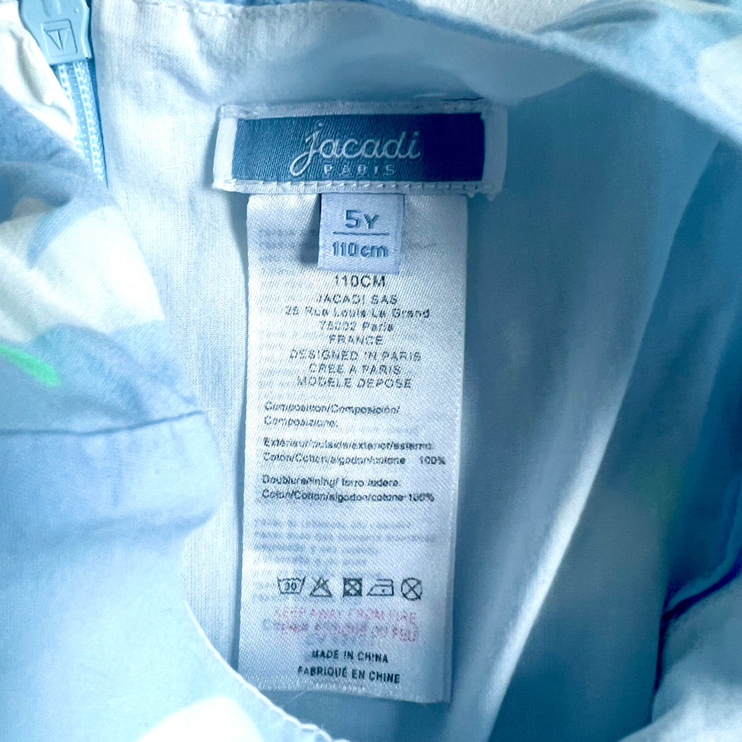 (Pre-loved) Jacadi Blue Dragonfly Dress 藍色蜻蜓裙 5Y