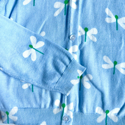 (Pre-loved) Jacadi Blue Dragonfly Cardigan 藍色蜻蜓開襟衫 6Y