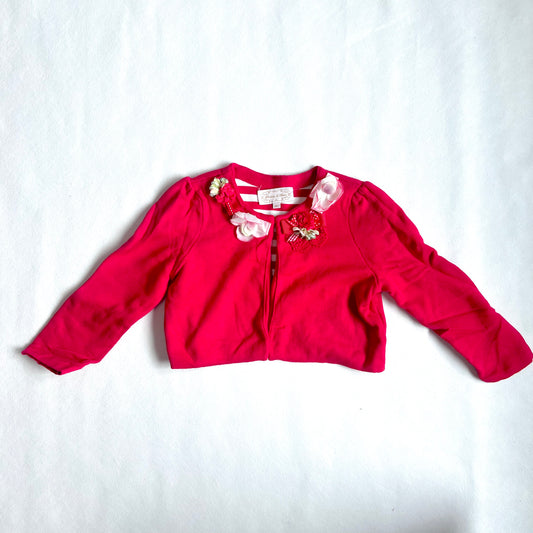 (Pre-loved) Nicholas & Bears Red Cardigan 紅色領花開襟衫 6Y