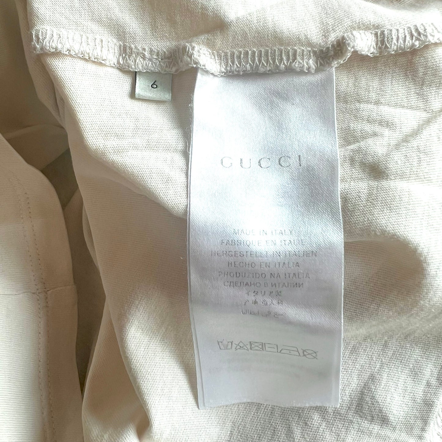 (Pre-loved) Gucci Two Horses Short Sleeves T-Shirt 女童白色短袖T恤 6Y