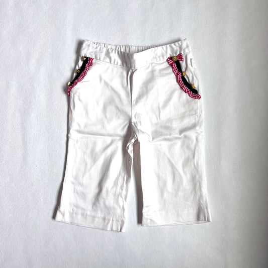 (Pre-loved) Nicholas & Bears White Casual Pants 女童白色八分褲 3Y