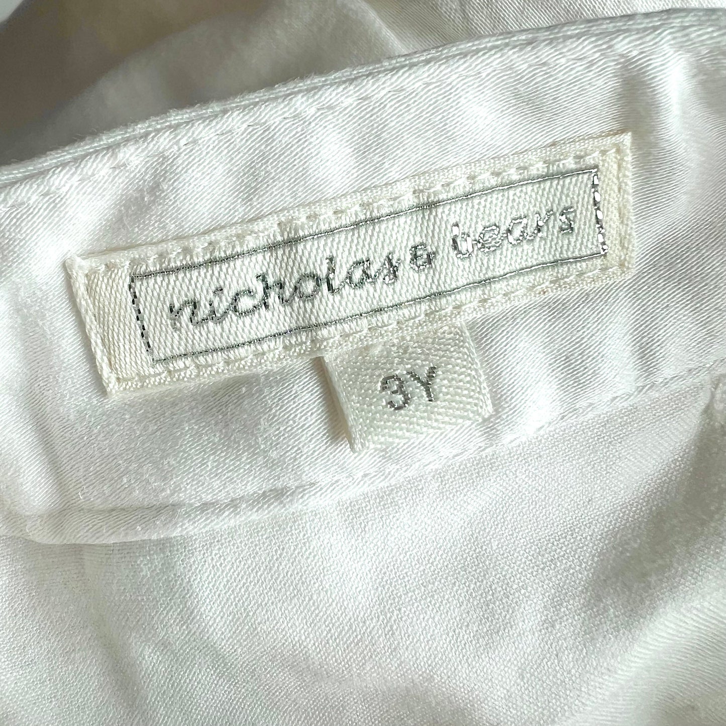 (Pre-loved) Nicholas & Bears White Casual Pants 女童白色八分褲 3Y