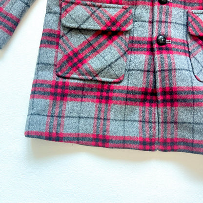 (Pre-loved) Nicholas & Bears Checked Coat 灰紅色格仔外套 4Y