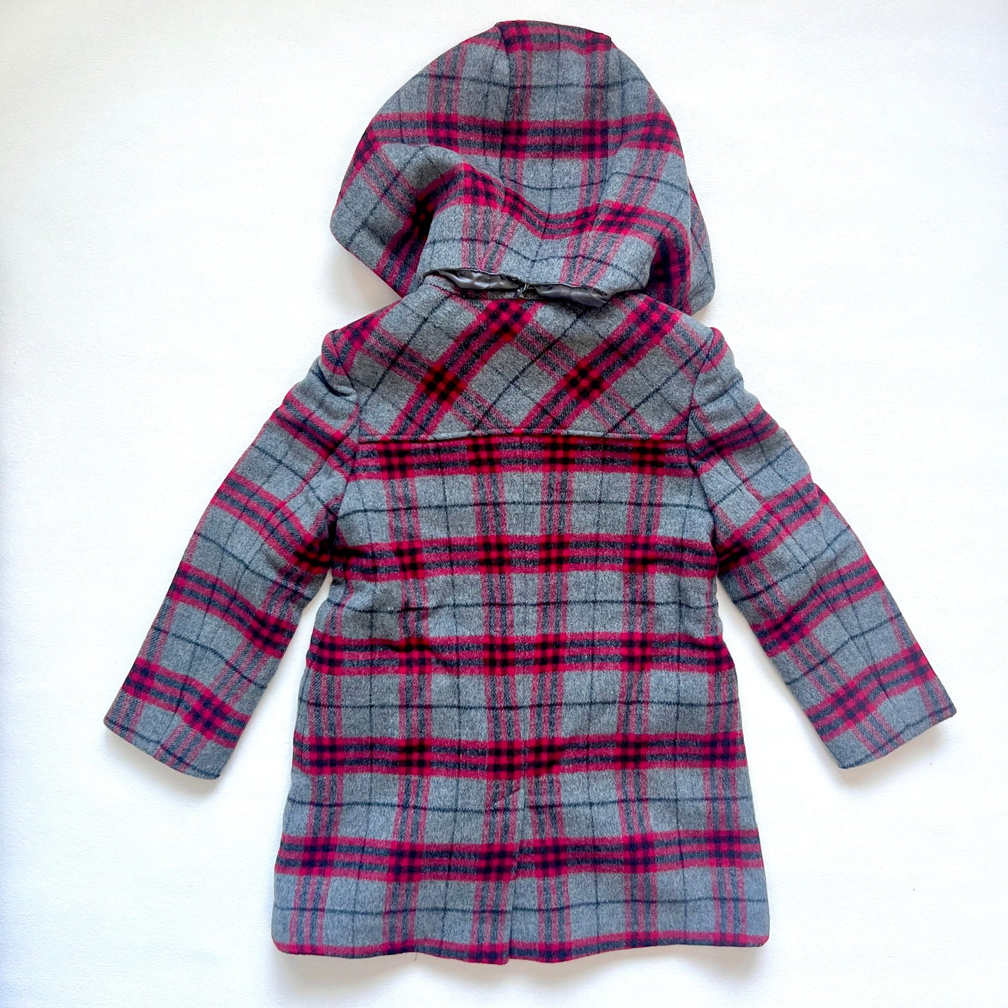 (Pre-loved) Nicholas & Bears Checked Coat 灰紅色格仔外套 4Y