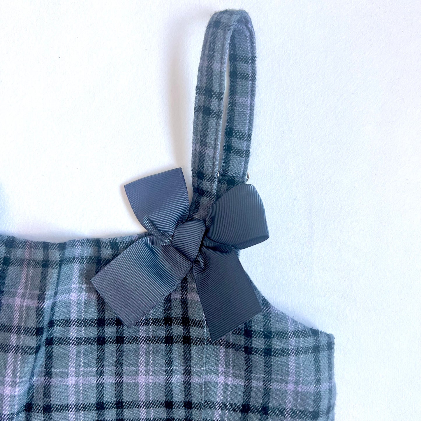 (Pre-loved) Mezzo Piano Blue Dress 女童吊帶格仔裙 140