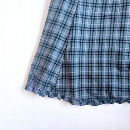 (Pre-loved) Mezzo Piano Blue Dress 女童吊帶格仔裙 140