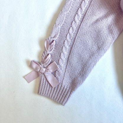 (Pre-loved) Mezzo Piano Light Purple Sweater 淺紫色麻花針織毛衣 9Y/140