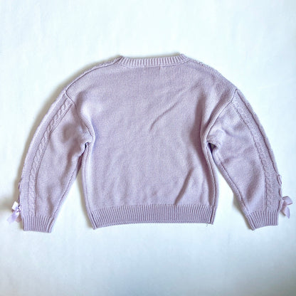 (Pre-loved) Mezzo Piano Light Purple Sweater 淺紫色麻花針織毛衣 9Y/140