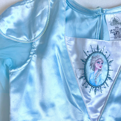 (Pre-loved) Disney Elsa Blue Daily Dress Frozen 迪士尼愛莎公主裙 5/6Y