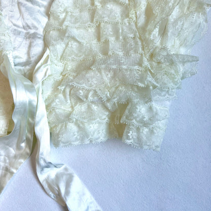 (Pre-loved) Nicholas & Bears Ivory White Lace Short Slevees Cardigan 米白色短袖開襟衫 6Y