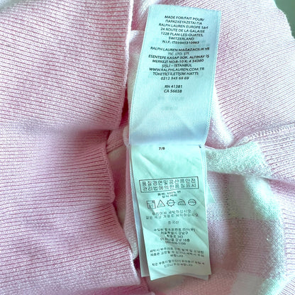 (Pre-loved) Polo Ralph Lauren Pink Check Cardigan 粉紅色格仔開襟衫 8-10Y