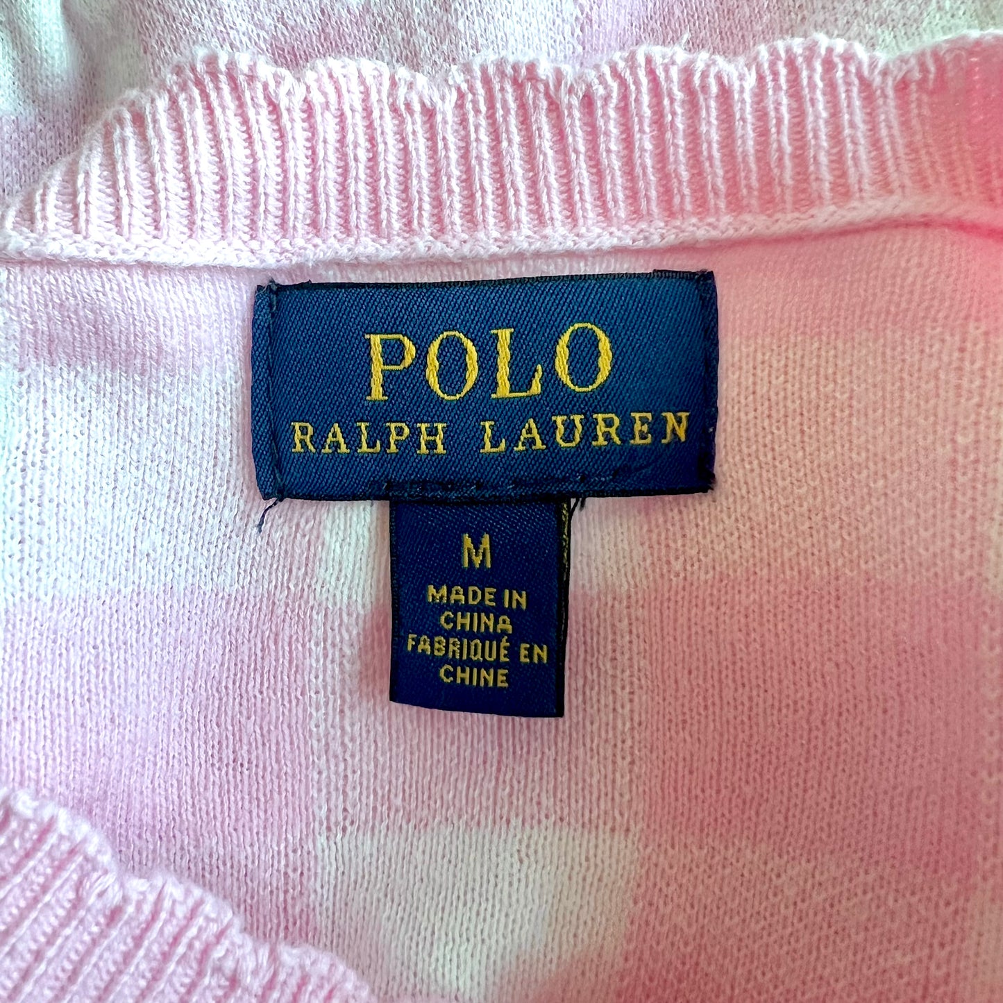 (Pre-loved) Polo Ralph Lauren Pink Check Cardigan 粉紅色格仔開襟衫 8-10Y