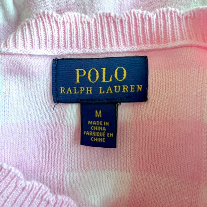 (Pre-loved) Polo Ralph Lauren Pink Check Cardigan 粉紅色格仔開襟衫 8-10Y