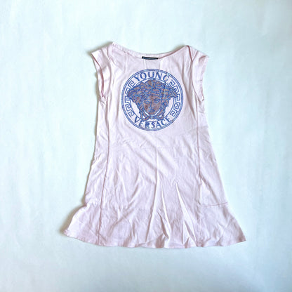 (Pre-loved) Versace Sleeves-less Dress 女童粉紅色無袖T恤裙 6Y