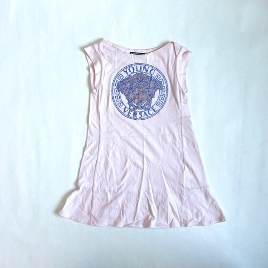 (Pre-loved) Versace Sleeves-less Dress 女童粉紅色無袖T恤裙 6Y