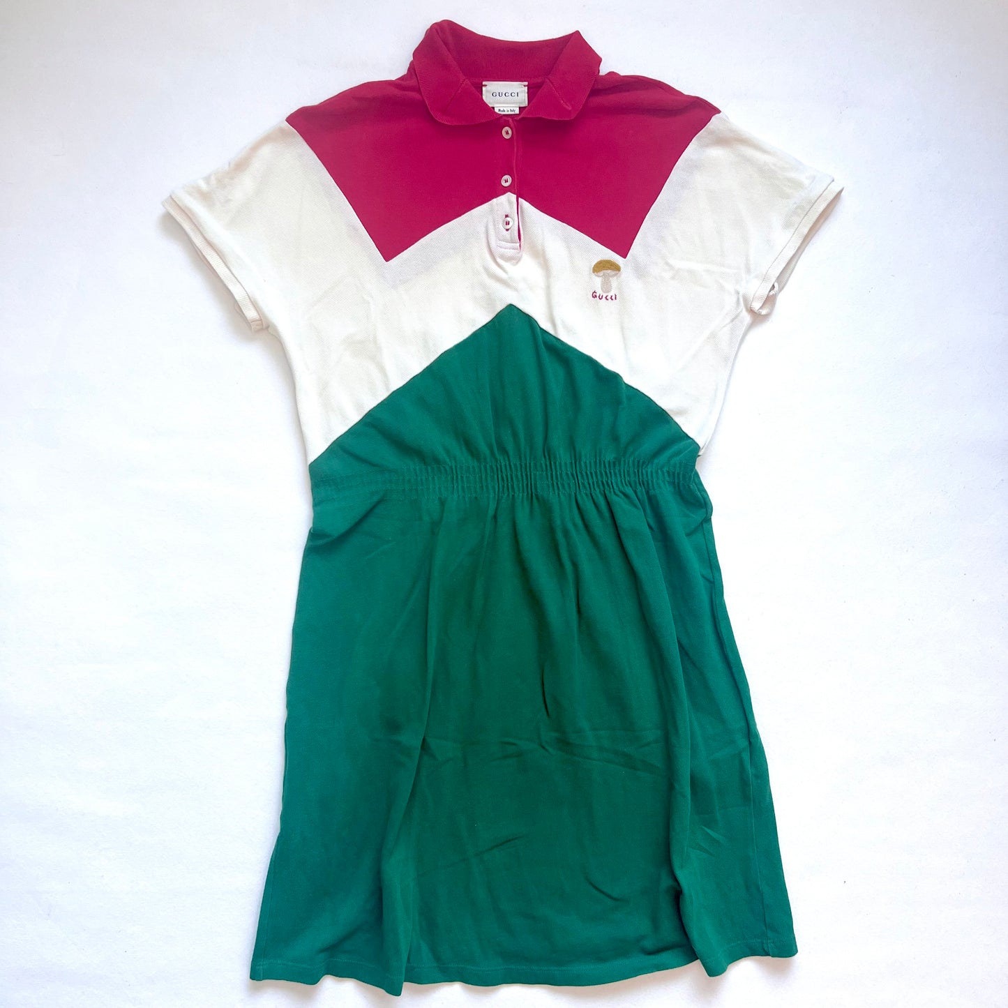 (Pre-loved) Gucci Color block Short Sleeves Polo Dress 短袖多色連衣裙 10Y