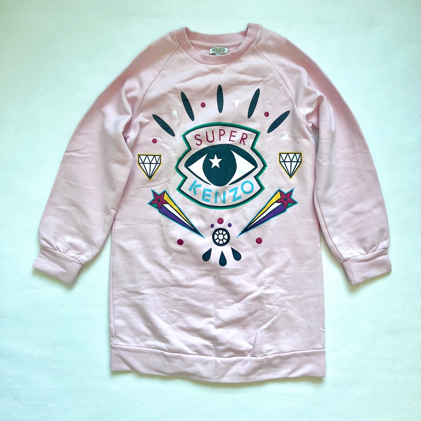 (Pre-loved) KENZO Long Sleeves Pink Sweater 女童粉紅色長袖衛衣 12Y