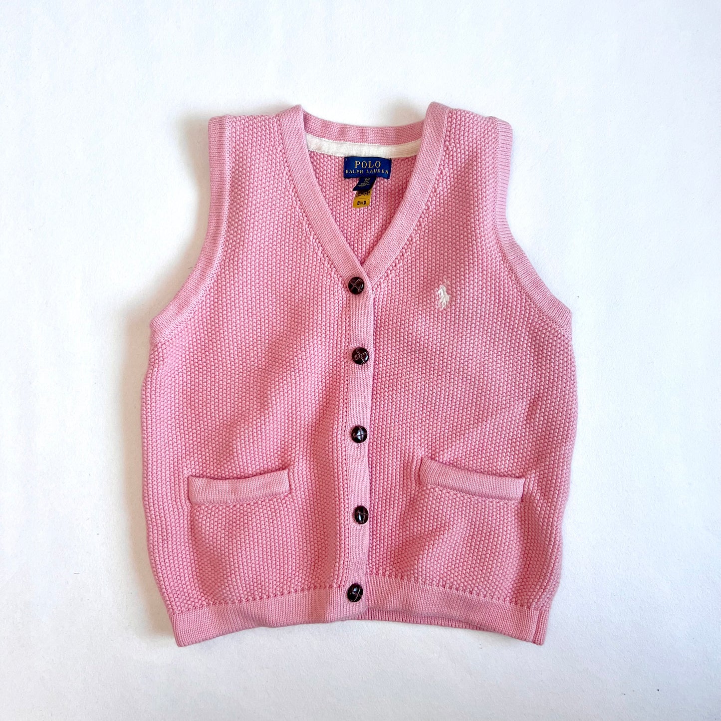 (Pre-loved) Polo Ralph Lauren Pink Cardigan 粉紅色開襟衫 7Y