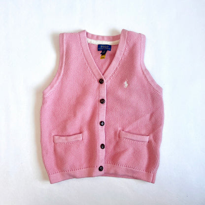 (Pre-loved) Polo Ralph Lauren Pink Cardigan 粉紅色開襟衫 7Y